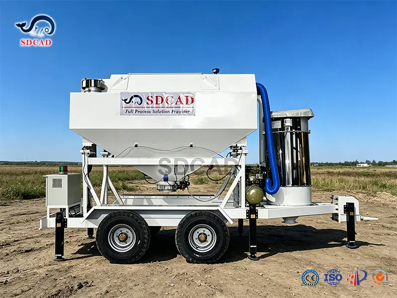 Mobile concrete batching plant