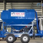 10T Volume Small Mobile Horizontal Cement Silo with Weighting Function