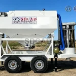 10T Volume Small Mobile Horizontal Cement Silo with Weighting Function