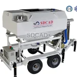 10T Volume Small Mobile Horizontal Cement Silo with Weighting Function