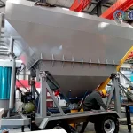 10T Volume Small Mobile Horizontal Cement Silo with Weighting Function