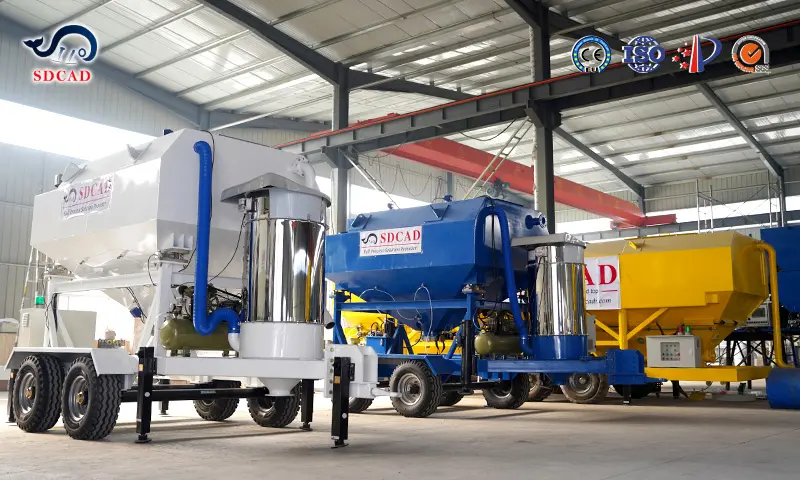 10T Volume Small Mobile Horizontal Cement Silo with Weighting Function