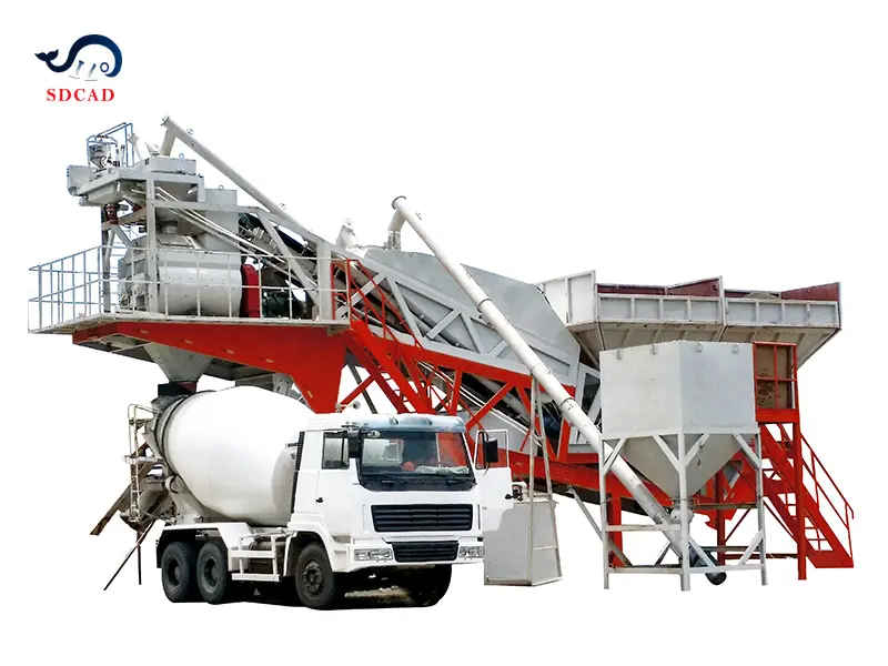 Mobile concrete batching plant